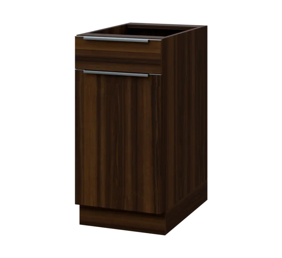 SIS - 4DZ spodní skříňka, 1-dveřová, 1-zásuvková, levá, 870x400x600, ořech královský